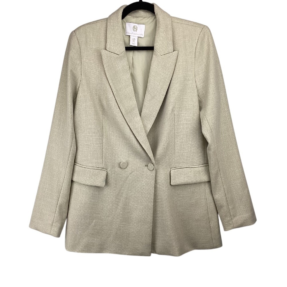House of‎ Harlow 1960 Blazer Size Medium Beige Double Breasted Business Casual